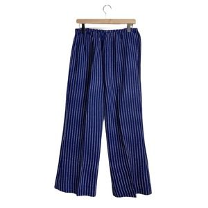 navy striped pants